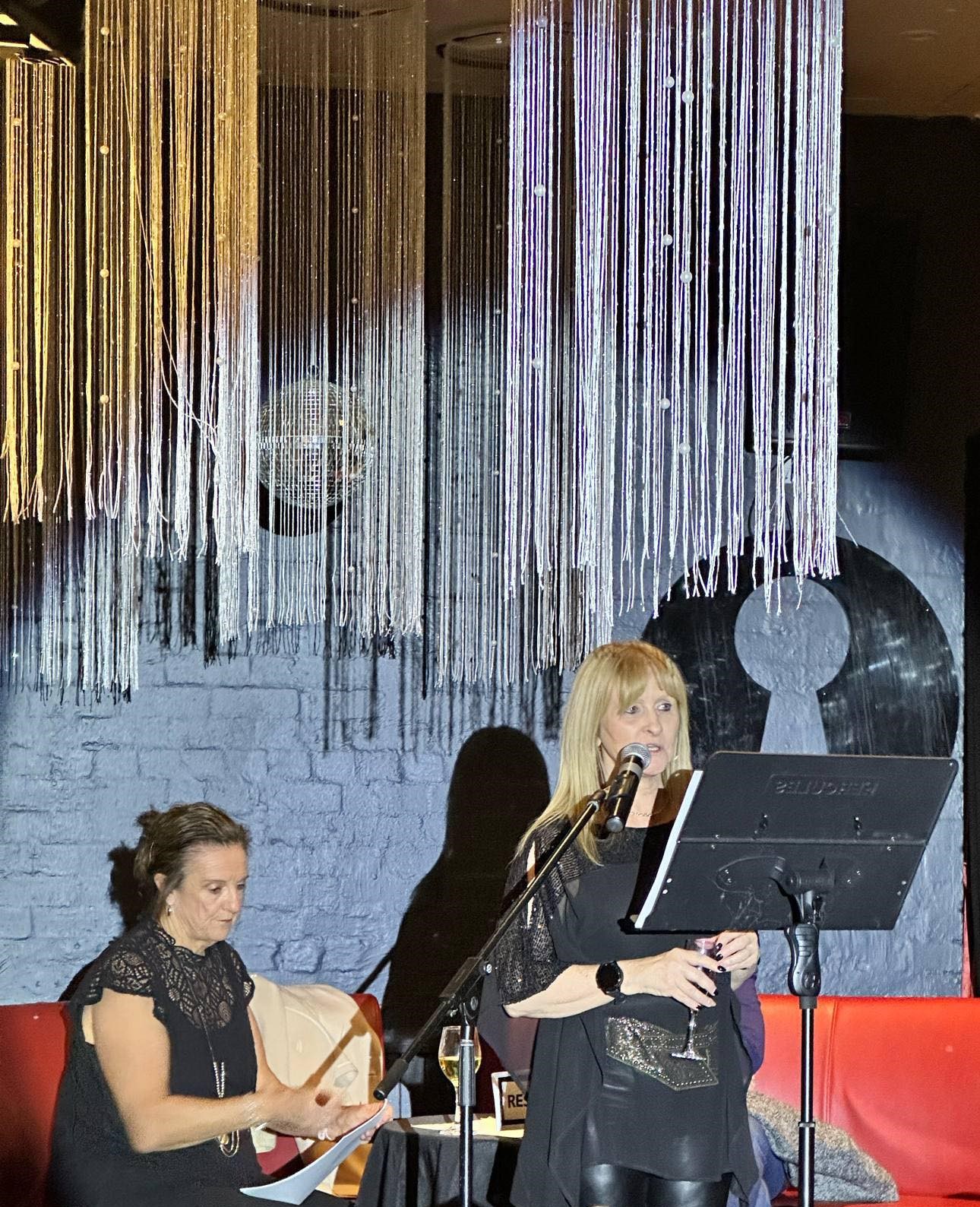 Di McDonald talking at the SADA Stalking Awareness Day on May 24, 2025 at the Dutch Club
